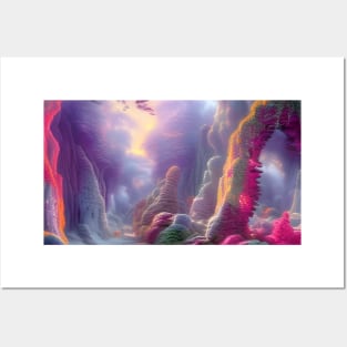 Colorful Crystal Stalactite Posters and Art